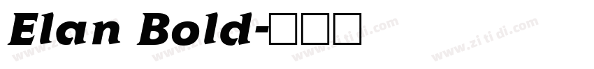 Elan Bold字体转换